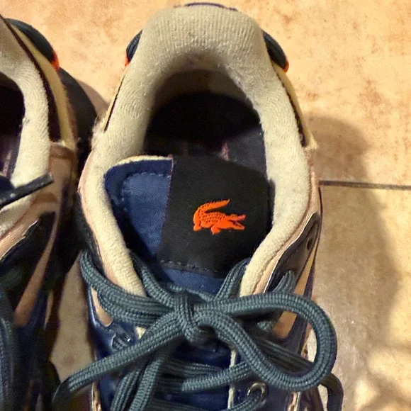 Lacoste Blue and Beige Athletic Shoes - Picture 2 of 6